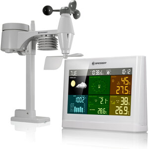 BRESSER 5-in-1 Comfort Weercenter met Kleurendisplay wit