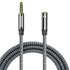 Riksoin Premium Stereo-Audio verlengkabel TRRS 3,5 mm Male naar 1x 3,5 mm Female 0.60 m